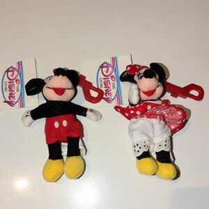 SEE ALL PICS Disney VINTAGE Bean Bag Keychains Minnie & Mickey, Pooh & More